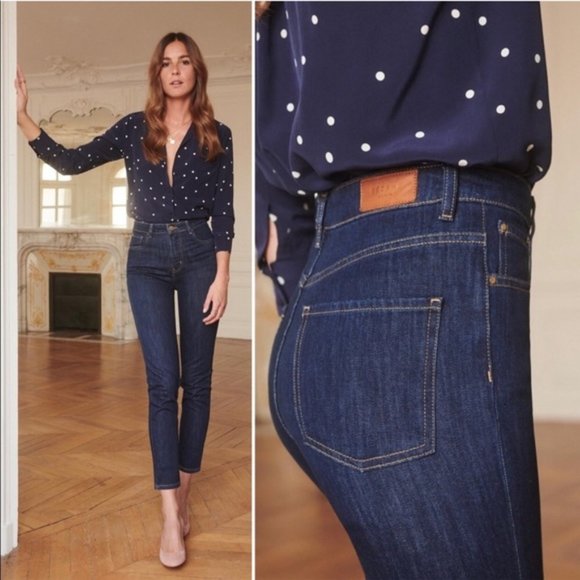 Sezane Denim - Sezane | 1958 The Brut Mom Jeans Dark Blue Wash